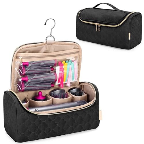Yuehuamech Reiseaufbewahrungstasche Kompatibel mit Airwrap Styler Haartrockner Aufbewahrungsbehälter Tragbarer Reise- Organisator Lockenstäbe Koffer Haartrockner Zubehör Organizer von Yuehuamech