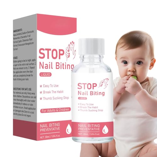Yuemeuy Nagelkauen Verhinderung | 30ml Bitterer Nagellack Gegen Nägelkauen | Ohne Beißen Stärkende Tinktur Zur Daumenentwöhnung Für Babys Kleinkinder & Erwachsene von Yuemeuy