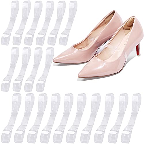 Yueser Klare Unsichtbare Schuhbänder, 20 Paar Frauen Transparent Abnehmbare Schuhbänder Anti-lose Schnürsenkel Zubehör für High Heels für Lose Schuhe Tanzen High Heels Maultiere von Yueser