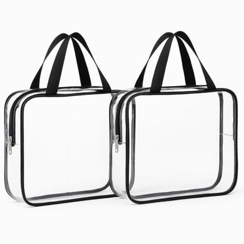 Yuexitech 2 Stück Kulturbeutel Transparent, Flugzeug PVC Kosmetiktasche Wasserdicht, 1 Liter Flüssigkeiten Beutel Handgepäck, Familie-geeignet, Flughafen-konform, Reisezubehör Für Männer, Frauen Yuexitech 2 Stück Kulturbeutel Transparent, Flugzeug PVC Kosmetiktasche Wasserdicht, 1 Liter Flüssigkeiten Beutel Handgepäck, Familie-geeignet, Flughafen-konform, Reisezubehör Für Männer, Frauen von Yuexitech