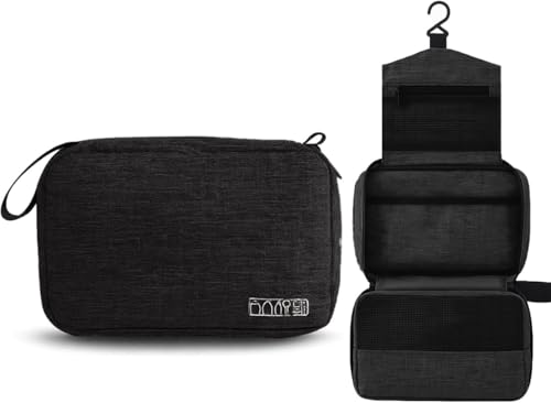 Yuexitech Kosmetiktasche Zum AufhäNgen, Kulturbeutel Herren & Damen Zum AufhäNgen, Kulturtasche Herren & Damen, Faltbare Reise‑Kosmetiktasche Schwarz Yuexitech Kosmetiktasche Zum AufhäNgen, Kulturbeutel Herren & Damen Zum AufhäNgen, Kulturtasche Herren & Damen, Faltbare Reise‑Kosmetiktasche Schwarz von Yuexitech