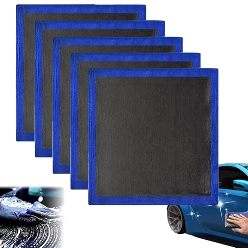Magisches Auto-Handtuch, Trocken-Reinigung, Dekontaminationshandtuch, feine Mikrofaser, Auto-Ton-Bar-Handtuch, Auto-Detaillierung, Ton-Bar-Handtuch für Auto-Detaillierung (5 Stück) von Yuhaidzsw