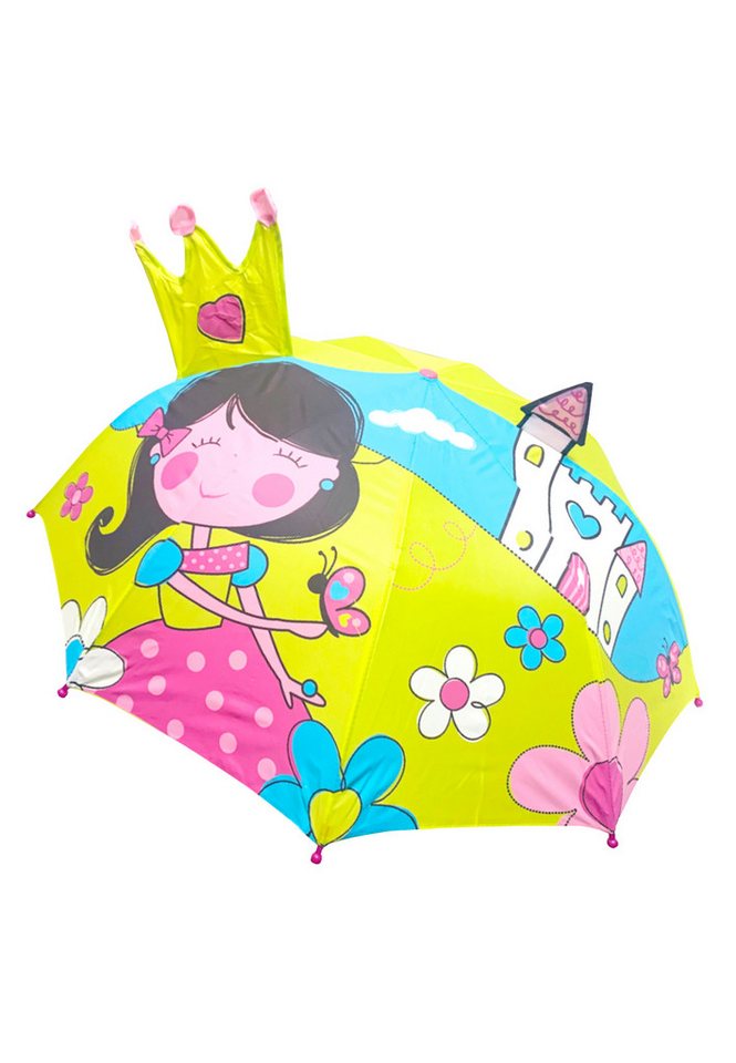Yuhu.kids Stockregenschirm Kinder Regenschirm 3D Prinzessin Kuppelschirm von Yuhu.kids