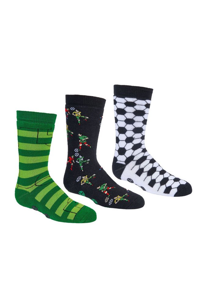 Yuhu ABS-Socken Jungen Fußball-Stoppersocken 3er Pack mit ABS-Sohle (3-Paar) von Yuhu