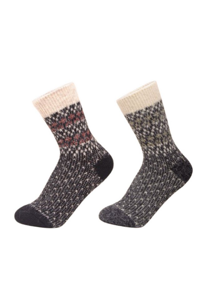 Yuhu Socken Damen Alpaka Socken Größe 36–40 warme Winter Stricksocken 4 Farben von Yuhu