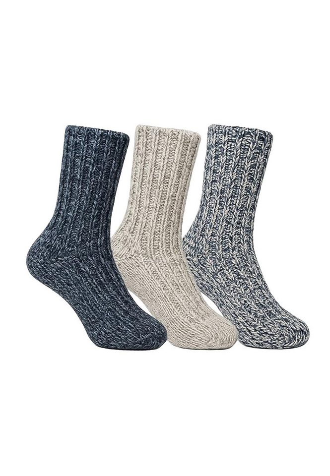Yuhu Socken Norweger Socken Jungen 3er Pack warme Wollsocken in 6 Größen (3-Paar) von Yuhu