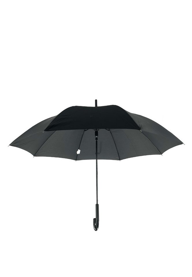 Yuhu Stockregenschirm Klassischer Stockschirm schwarz, groß, Automatik von Yuhu