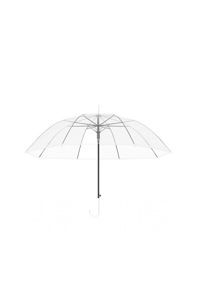 Yuhu Stockregenschirm Transparenter XXL-Regenschirm mit Automatik-Öffnung, Durchsichtiger Stockschirm 100 cm Ø von Yuhu