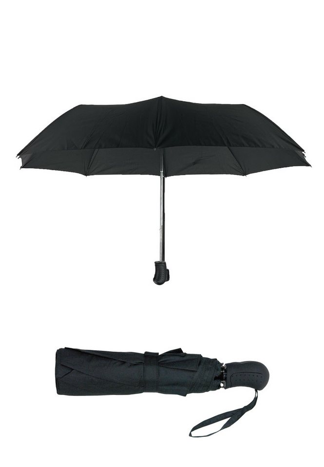 Yuhu Taschenregenschirm Taschenregenschirm schwarz, kompakt & faltbar, 96 cm Durchmesser von Yuhu