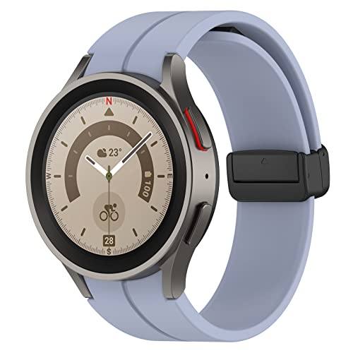 Armband kompatibel für Samsung Galaxy Watch 5/Galaxy Watch 4 40mm 44mm Sport Silikon Ersatzband für Galaxy Watch 5 Pro 45mm/Galaxy Watch 4 Classic 42mm 46mm für Männer und Frauen,hellblau von YuiYuKa