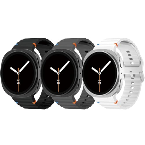Sportarmbänder, kompatibel mit Samsung Galaxy Watch 8, 40 mm, 44 mm, 8 Classic, 46 mm, keine Lücke, weiches Silikonband, wasserdicht, Armband für Samsung Galaxy Watch 8 Classic, 46 mm, für Männer und Sportarmbänder, kompatibel mit Samsung Galaxy Watch 8, 40 mm, 44 mm, 8 Classic, 46 mm, keine Lücke, weiches Silikonband, wasserdicht, Armband für Samsung Galaxy Watch 8 Classic, 46 mm, für Männer und von YuiYuKa