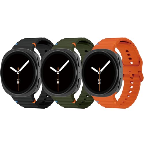 Sportarmbänder, kompatibel mit Samsung Galaxy Watch 8, 40 mm, 44 mm, 8 Classic, 46 mm, keine Lücke, weiches Silikonband, wasserdicht, Armband für Samsung Galaxy Watch 8 Classic, 46 mm, für Männer und Sportarmbänder, kompatibel mit Samsung Galaxy Watch 8, 40 mm, 44 mm, 8 Classic, 46 mm, keine Lücke, weiches Silikonband, wasserdicht, Armband für Samsung Galaxy Watch 8 Classic, 46 mm, für Männer und von YuiYuKa