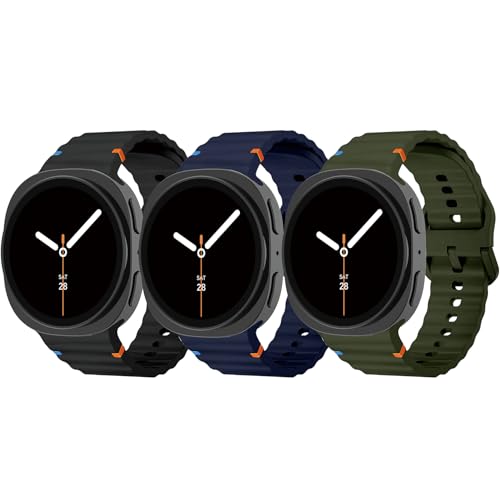 Sportarmbänder, kompatibel mit Samsung Galaxy Watch 8, 40 mm, 44 mm, 8 Classic, 46 mm, keine Lücke, weiches Silikonband, wasserdicht, Armband für Samsung Galaxy Watch 8 Classic, 46 mm, für Männer und Sportarmbänder, kompatibel mit Samsung Galaxy Watch 8, 40 mm, 44 mm, 8 Classic, 46 mm, keine Lücke, weiches Silikonband, wasserdicht, Armband für Samsung Galaxy Watch 8 Classic, 46 mm, für Männer und von YuiYuKa
