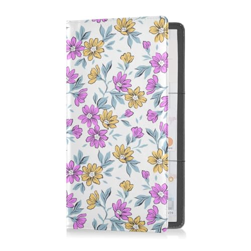 Kfz-Registrierungs- und Versicherungskartenhalter Registrierung Versicherungskartenhalter PU-Leder Handschuhfach Organizer macht Ihre Dokumente in Ordnung Floral Liberty Gelb Rosa, Floral Liberty Gelb von Yuiboo