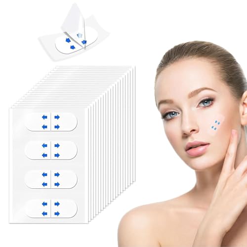 Yuiturt 120 Stück Facelifting Aufkleber für Frauen, Unsichtbares Lifting Tape für V-Form Gesicht & Anti-Falten Effekt, Gesichtslifting Pads zur Hautstraffung & Faltenreduzierung von Yuiturt
