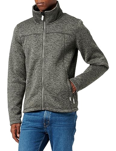 Yuka Herren Strickfleecejacke 18331420, Grau Melange, S von YuKa
