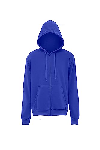 Yuka Men's Herren-Strick-Hoodie mit Reißverschluss Polyester Kobalt Größe XXL Hooded Sweatshirt von YuKa