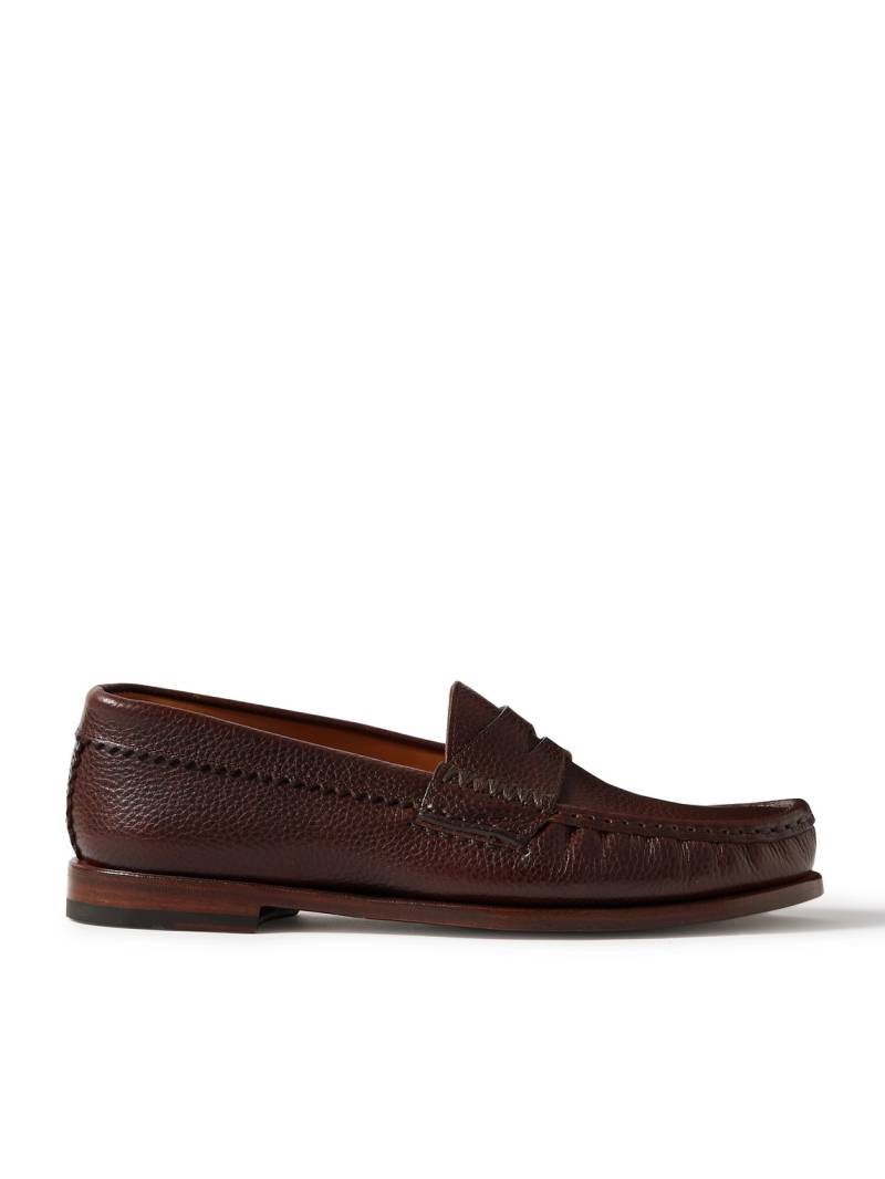 Yuketen - Rob's Pebble-Grain Leather Penny Loafers - Men - Brown - US 8 von Yuketen