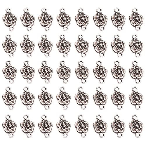 Yukfhgt Lotusblumen-Anhänger, Legierung, baumelnde Charms, 10 Stück, Lotusperlen für DIY-Schmuck, Bastelbedarf, Zubehör, Legierung, Kein Edelstein von Yukfhgt