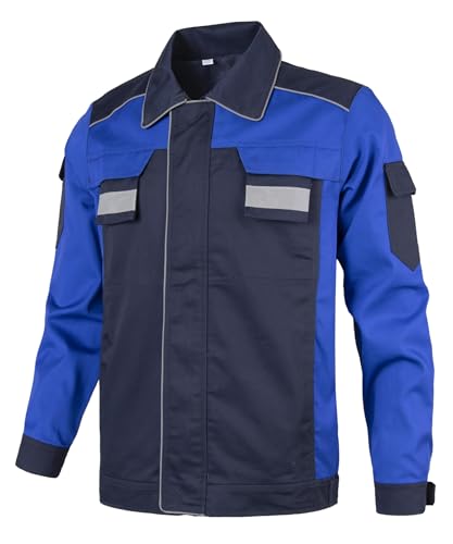 Yukirtiq Arbeitsjacke Herren Arbeitskleidung Bundjacke Männer Langarm Arbeitsjacken mit Reflektierenden Elementen Winddicht Arbeit Jacke mit vielen Taschen, Blau, XL Yukirtiq Arbeitsjacke Herren Arbeitskleidung Bundjacke Männer Langarm Arbeitsjacken mit Reflektierenden Elementen Winddicht Arbeit Jacke mit vielen Taschen, Blau, XL von Yukirtiq