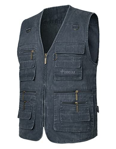 Yukirtiq Herren Angeln Weste ärmellos Freizeit Jagd Herrenwesten Sommer Trekking Wander Weste Reporterwesten Safari Weste mit Vielen Taschen, Blau, 4XL Yukirtiq Herren Angeln Weste ärmellos Freizeit Jagd Herrenwesten Sommer Trekking Wander Weste Reporterwesten Safari Weste mit Vielen Taschen, Blau, 4XL von Yukirtiq