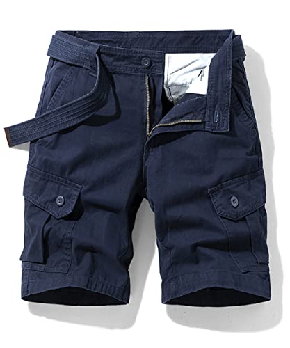 Yukirtiq Herren Cargo Short Basic Cargohose Bermuda Kurze Hose Herrenshorts Sommerhose kurz Baumwolle für Männer von Yukirtiq