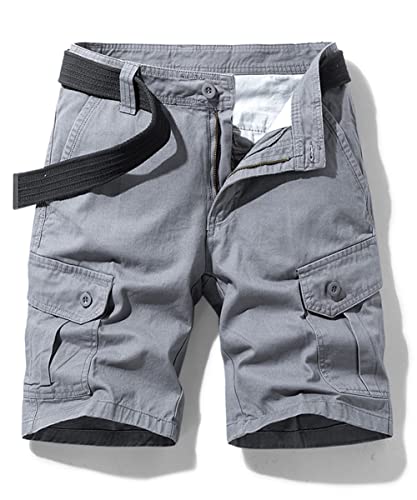 Yukirtiq Herren Cargo Short Basic Cargohose Bermuda Kurze Hose Herrenshorts Sommerhose kurz Baumwolle für Männer von Yukirtiq