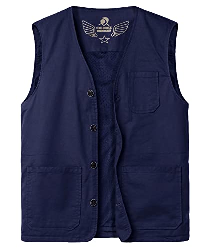 Yukirtiq Herren Outdoor Weste Sommer Fotograf Ärmellos Jacke Baumwolle Weste Golf Wandern Weste Safari Multifunktionsweste, Blau, M Yukirtiq Herren Outdoor Weste Sommer Fotograf Ärmellos Jacke Baumwolle Weste Golf Wandern Weste Safari Multifunktionsweste, Blau, M von Yukirtiq