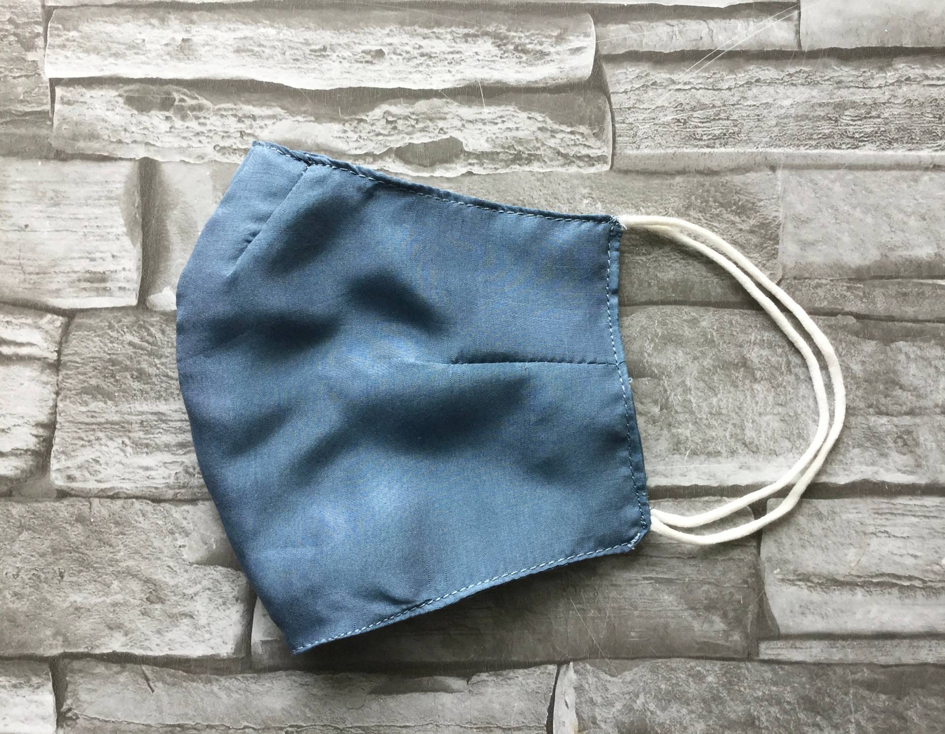 Festliche Behelfsmaske Aus Seide in Blau Festliche Behelfsmaske Aus Seide in Blau von YukiwariSouShop