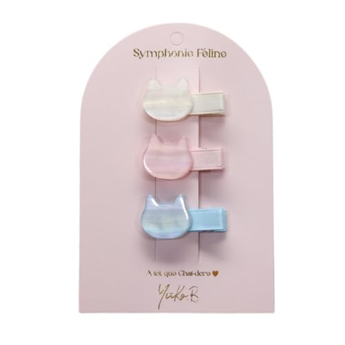 Yuko B – Haarspangen Symphonie Feline Trio – Haarspange für Kinder – Haarspangen für Mädchen – Haarschmuck von Yuko B.