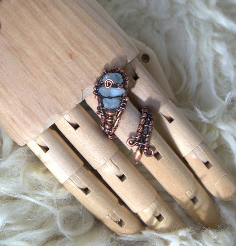 Wire Wrapped Aquamarine Ring von Yulahu