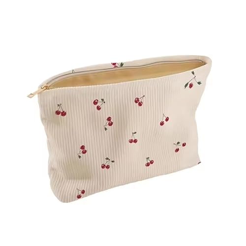 Yulakes Kosmetiktasche Damen Kulturtasche Damen Kosmetikbeutel Cherry Printed Make-up Tasche Kosmetiktaschen Cosmetic Bag Set für Mädchen Travel von Yulakes