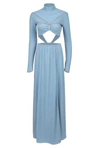 Yulefly Amidala Kostüm Damen Kleider Padme Cosplay Kostüm Blaue Röcke Halloween Karneval Costume L von Yulefly