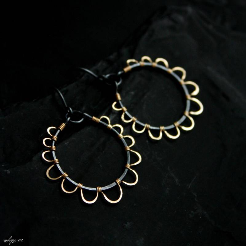 Boho Creolen Bunt Gemischte Sonnenblumen Ohrringe Aus Metall Boho Creolen Bunt Gemischte Sonnenblumen Ohrringe Aus Metall von YuliZlen