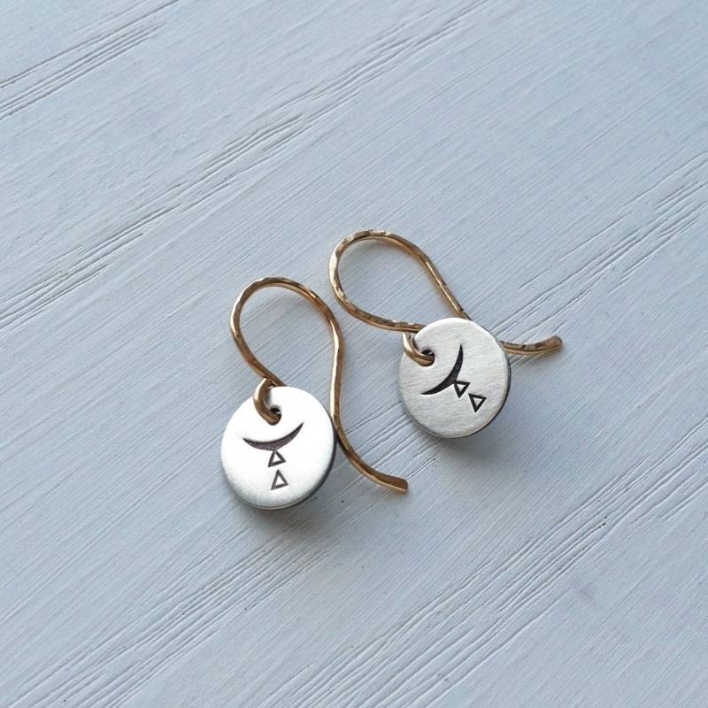 Kreis Ohrringe Aus Gold Silbermix Metall von YuliZlen