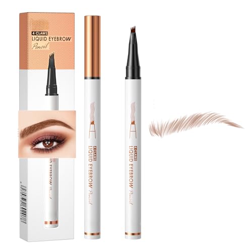 Yulinlon Q707 Augenbrauenstift, 4 Spitzen, wasserfest, langlebig, für definierte natürliche Augenbrauen, einfach zu bedienen, geeignet für alle Fähigkeitsstufen (1#Light Café) von Yulinlon