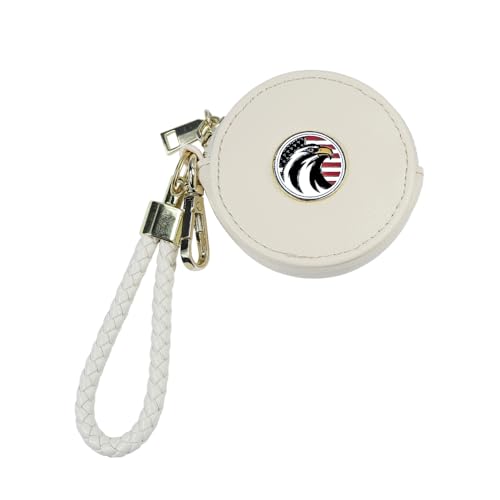 Yulinmon Beigefarbene Geldbörse aus PU-Leder mit gewebtem Riemen, Metall-Emaille-Markierung, goldener Verschluss und Reißverschluss-Zubehör, kleine Kleingeldtasche, Münzorganizer, Kleingeldhalter für Yulinmon Beigefarbene Geldbörse aus PU-Leder mit gewebtem Riemen, Metall-Emaille-Markierung, goldener Verschluss und Reißverschluss-Zubehör, kleine Kleingeldtasche, Münzorganizer, Kleingeldhalter für von Yulinmon