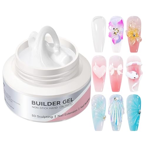 Yulokdwi 3D Nagelgel | 60ml Festes Nagelgel,Nicht Klebendes Maniküre Design Builder Für Frauen Modellierung Gravur Verlängerung Malerei Kunst | Nagelmalerei Handgestaltung Verlängerung Modellierung von Yulokdwi