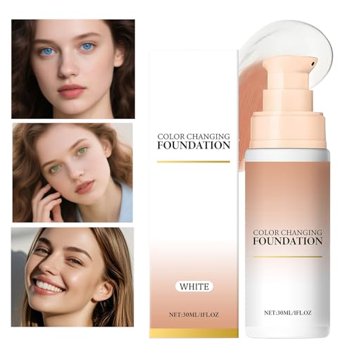 Yulokdwi Foundation Farbwechsel Make-up, Voll Deckende Gesichts Concealer Foundation, 30ml Aufhellende Und Nährende Feuchtigkeitscreme Concealer Für Festival Fotografie Alltag Bühne Mädchen Hochzeit von Yulokdwi