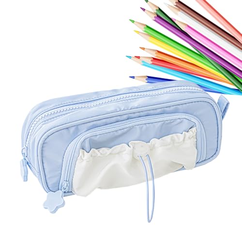 Yulokdwi Großes Federmäppchen | Praktischer Stifteorganizer Mit Stauraum - Federmappe Halter für Büro Basteln Unterricht Schüler Jugendliche Kunst Reisen von Yulokdwi