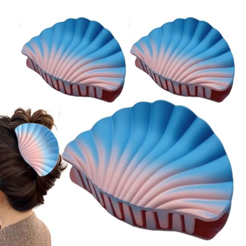 Yulokdwi Haarklammern Für Damen | Muschelform Dickes Haar Haarklammern,3er Set Tägliche Mode Verlauf Für Schule Reise Veranstaltungen Outdoor von Yulokdwi