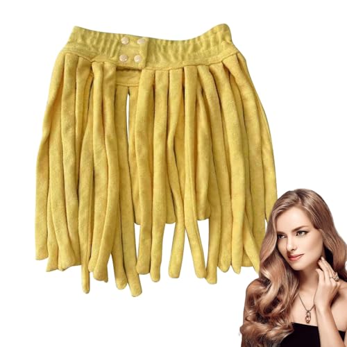 Yulokdwi Hitzefreie Lockenwickler, Lockenstäbe, Hitzefreier Lockenstab, Stirnband - 2-in-1-Haarstyling-Werkzeuge,Haar-Accessoires für Damen, Lockenwickler, absorbieren schnell Wasser, für langes Haar von Yulokdwi