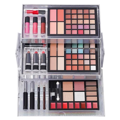 Yulokdwi Make-up-Sets für Teenager, Make-up-Starter-Set | Professionelles Make-up-Geschenkset Komplettset - Lippenstift-, Lidschatten-Paletten-Set mit Mascara für Teenager, Frauen, Mädchen, Anfänger von Yulokdwi
