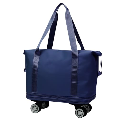 Yulokdwi Schultertasche Mit Rädern, Ausziehbares Rollgepäck Für Unter Dem Sitzbereich, Reiseaufbewahrung Und Kleidertransporter Für Ferien Wochenendausflüge Einkäufe Geschäftsreisen von Yulokdwi