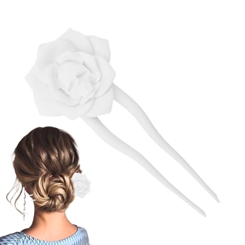 Yulokdwi Totenkopf Haarspange | Totenkopf-Rose-Gothic-Haarspange Für Damen,Skelett-Blumen Haarschmuck Für Frauen Dekorative Frisurenaccessoires Für Feiertage Geburtstage Reisen von Yulokdwi