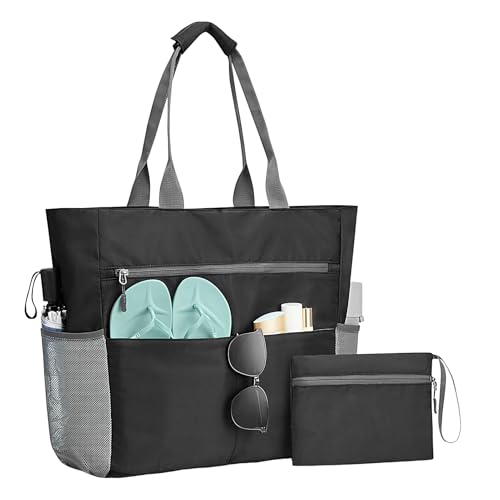 Yulokdwi Wasserdichte Strandtasche, Wasserdichte Schultertasche, Organizer Sanddicht Faltbare Tasche Mit Platz Für Urlaub Wasserflaschen Sonnenbrille Pool Frauen Ausflug Boot Reisen von Yulokdwi