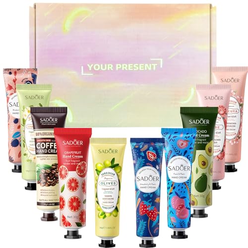 Mini Handcreme Set,Hand Creams Fruchtextrakt Duft Handcreme Hand Moisturising Cream für Frauen Mutter Freundin Frau mit,Handcreme Geschenkset Weihnachten for Dry Hands (daily color, 10 * 30g) Mini Handcreme Set,Hand Creams Fruchtextrakt Duft Handcreme Hand Moisturising Cream für Frauen Mutter Freundin Frau mit,Handcreme Geschenkset Weihnachten for Dry Hands (daily color, 10 * 30g) von YumSur
