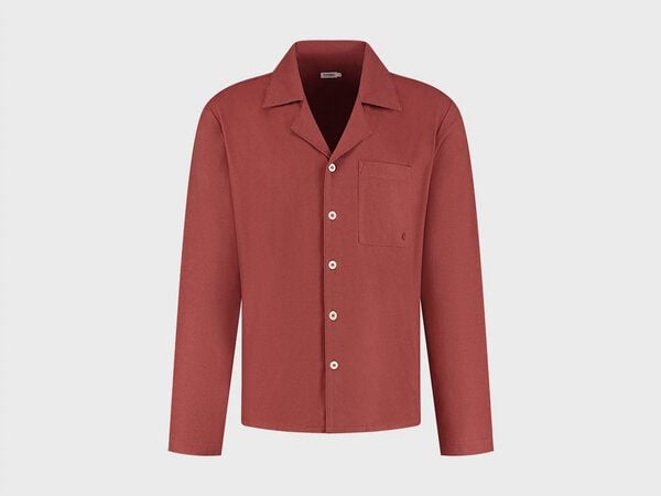 Yumeko Pyjamaoberteil Herren Velvet Flanell von Yumeko