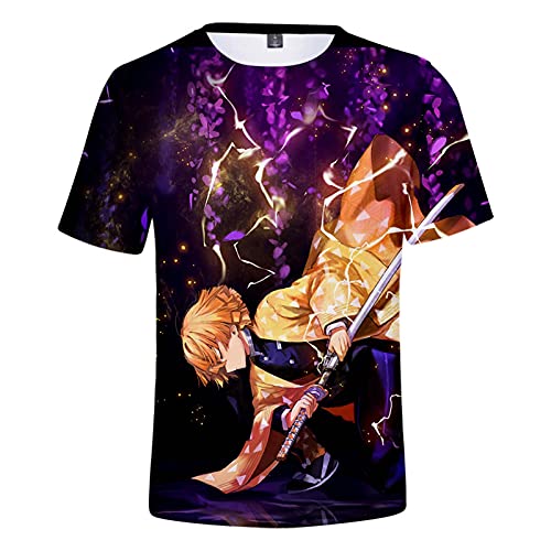 Yumenam Herren Damen Anime 3D Sommer Kurzarm Shirt Kimetsu no Yaiba Tanjirou Nezuko Kinder Kleidung Unisex Anime Cosplay Casual Top für Mädchen Jungen Yumenam Herren Damen Anime 3D Sommer Kurzarm Shirt Kimetsu no Yaiba Tanjirou Nezuko Kinder Kleidung Unisex Anime Cosplay Casual Top für Mädchen Jungen von Yumenam