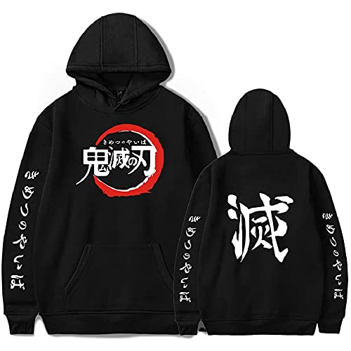 Yumenam Unisex Demon Slayer Kapuzenpullover Kimetsu no Yaiba Anime Cartoons Druck Langarm Hoodie Hooded Sweatshirt Jacke Cosplay Kostüm Outwear von Yumenam